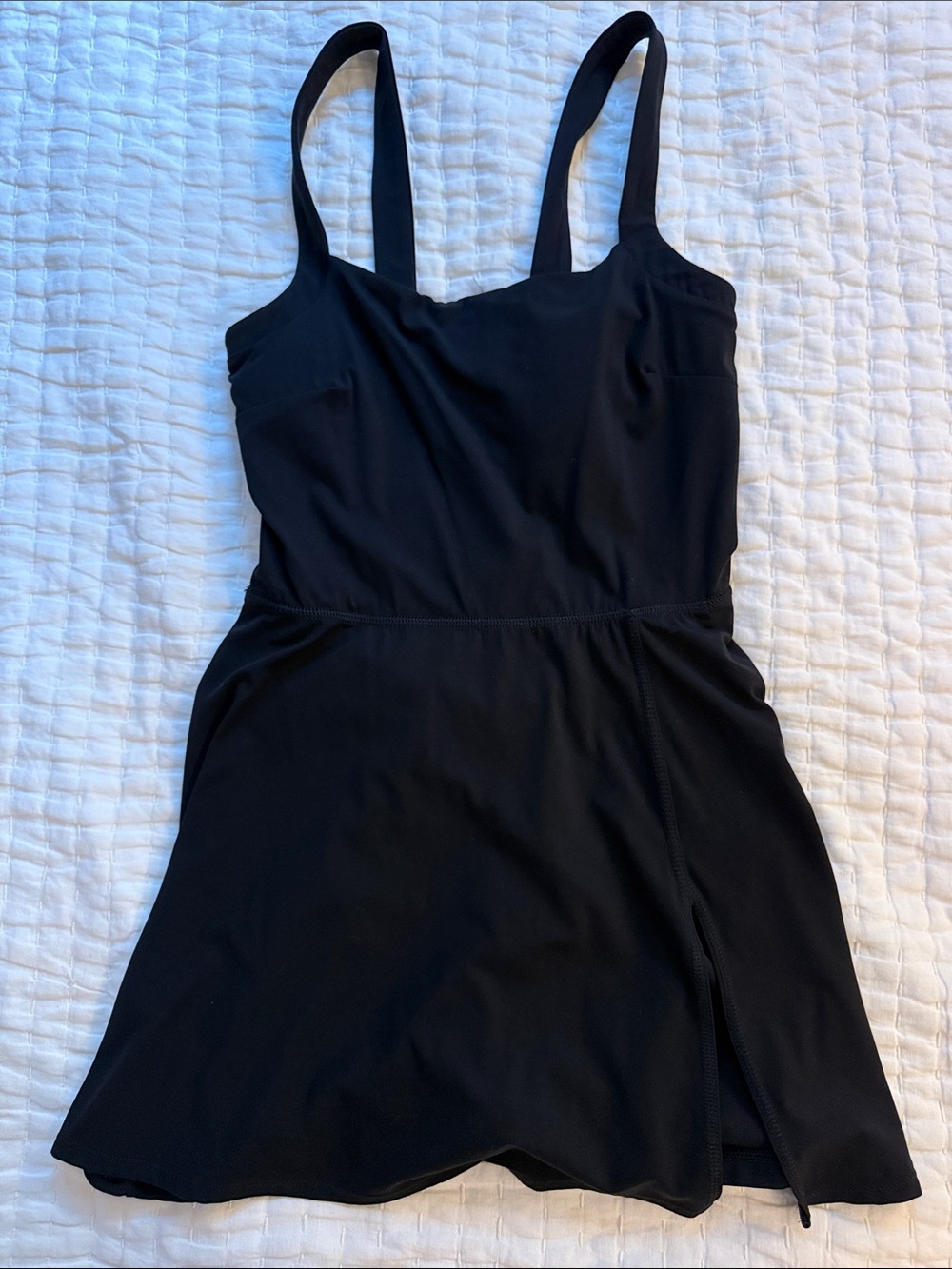 JoyLab Black Mini Tank Dress with Skirt Overlay